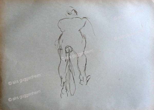 Radfahrer Rückenansicht