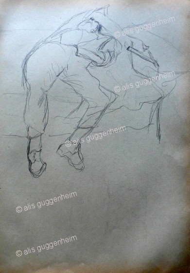 Schlafender Mann auf Bett liegend