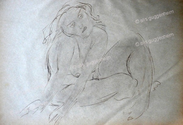 Sitzender weiblicher Akt