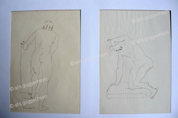 Stehender männlicher Rückenakt