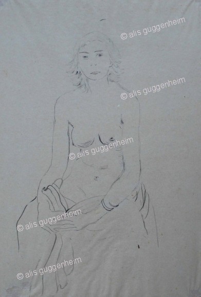 weiblicher Akt sitzend