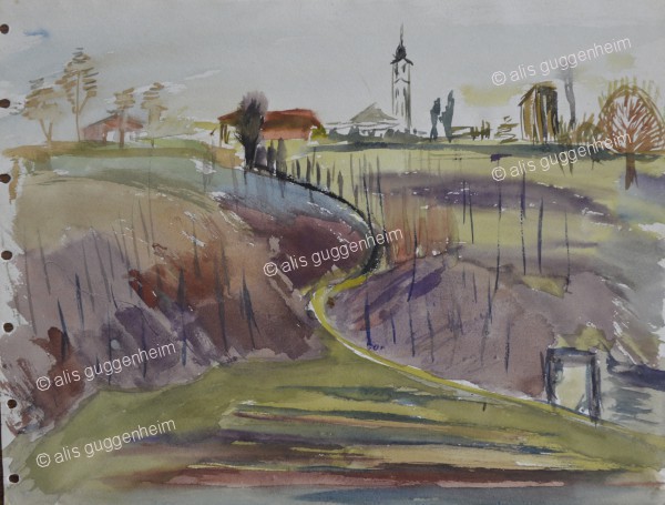 Dorf in Tessiner Landschaft