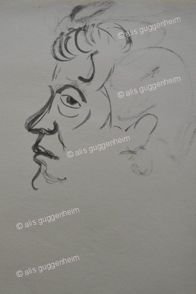 Frauenkopf im Profil