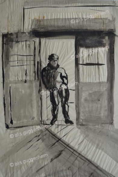 Franz im Atelier stehend