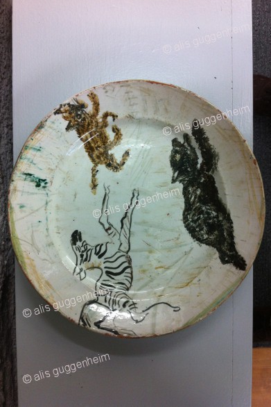 Teller mit Tiersujet