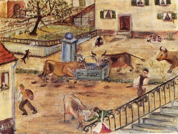 Der Dorfplatz von Lengnau