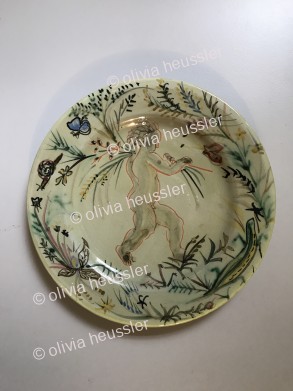 Teller bemalt