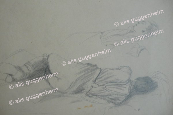 Studie weibliche liegende Gestalt