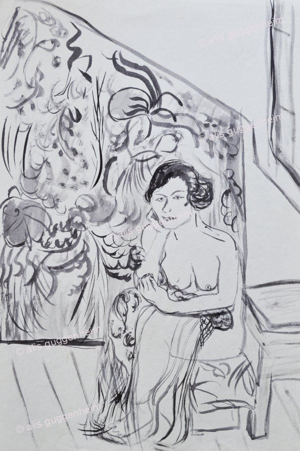 Frau sitzend