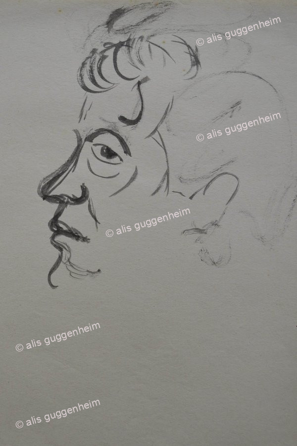 Frauenkopf im Profil
