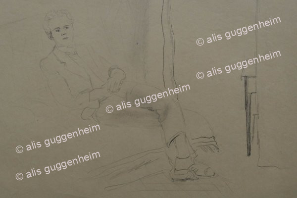 Mann sitzend