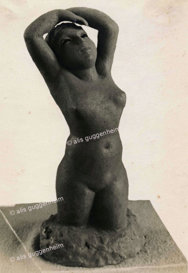 Kniende Frau